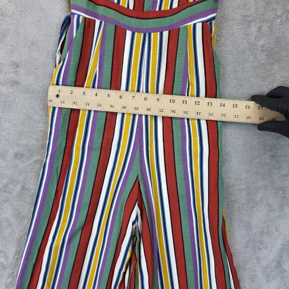 Lost + Wander Jumpsuit Womens XS Multi Stripe Wide Leg Belted Sleeveless NWT - Picture 6 of 16